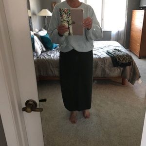 Sweater knit long skirt and matching tunic.